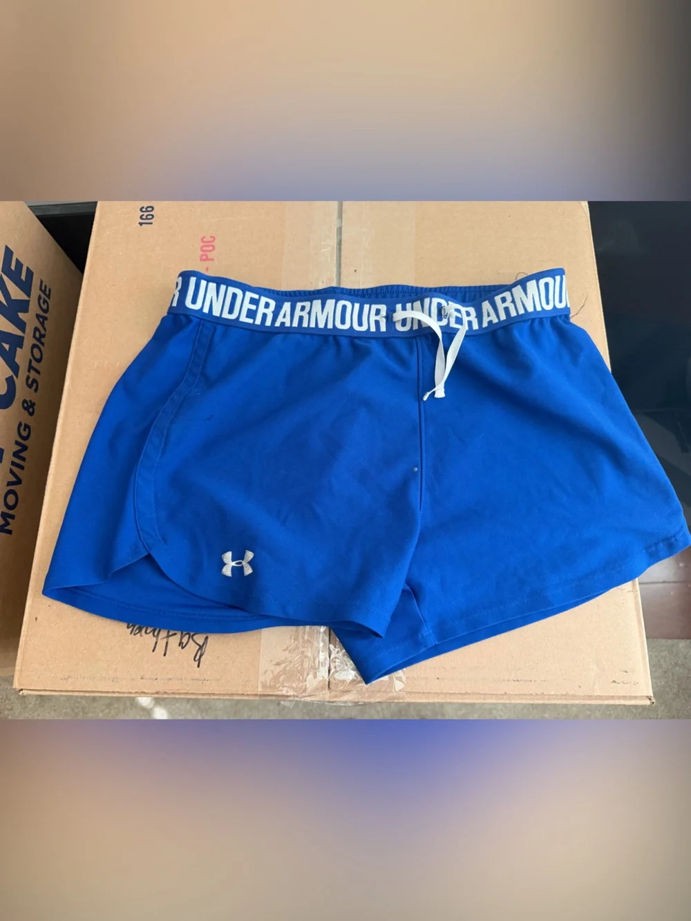Under Armour Royal Blue Athletic Shorts with Branded Waistband